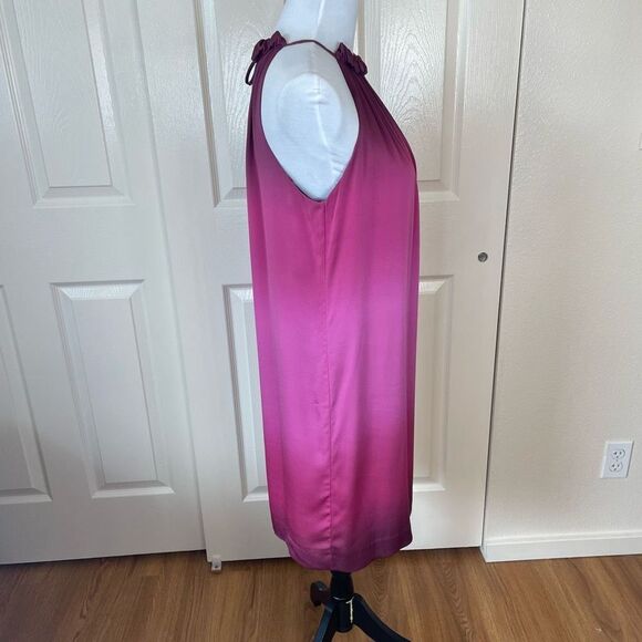 Vince Ombré Silk Shift Dress Pink Fuschia Plum size Small - Picture 3 of 15